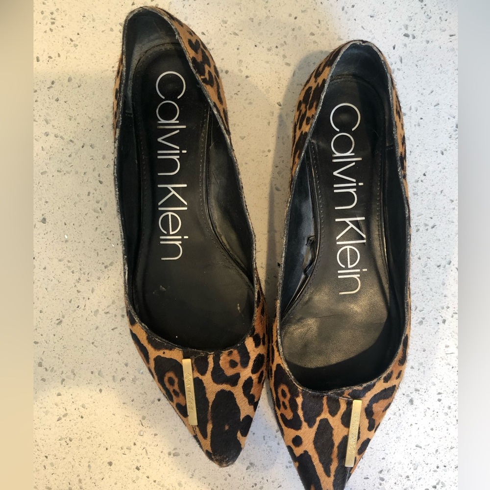 Calvin Klein Women's Leopard Print Flats